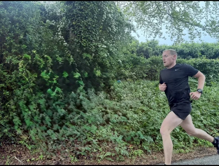 Fortify athlete running outdoors